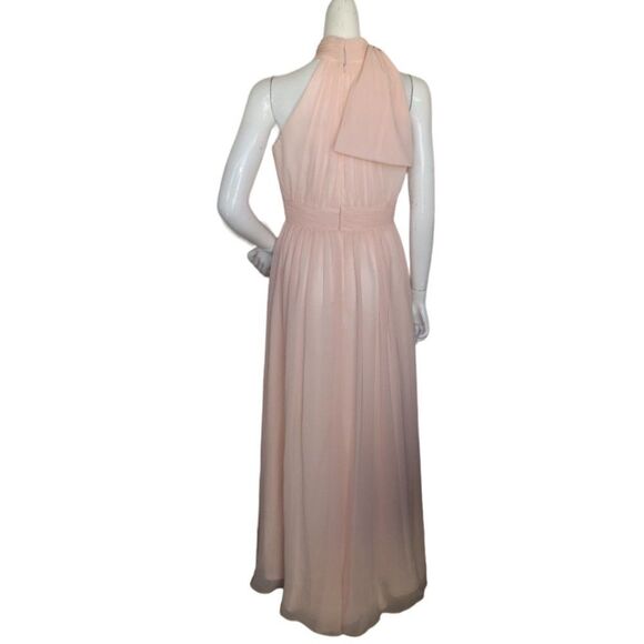IEENA/MAC DUGGAL Gown, 6, Pastel Pink, FLAW, Sleeveless Maxi, Bow, Gathered - Picture 5 of 15